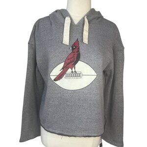 NFL Arizona Cardinals Logo Hoodie Sweatshirt Womens Medium Gray New